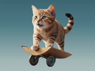 eye catching happy cat sticker design