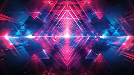 Obraz premium Abstract Neon Light Tunnel