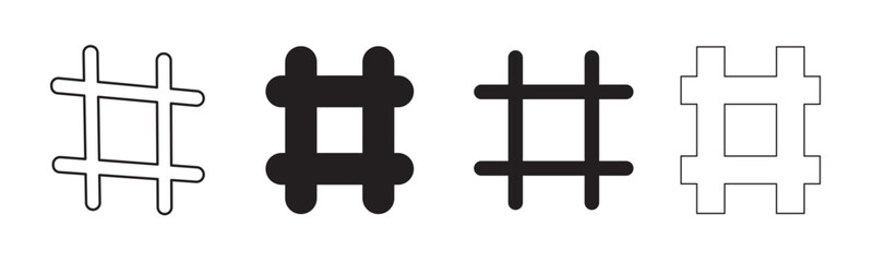 Fototapeta premium Hashtag icon vector isolated on white background. hashtag vector icon