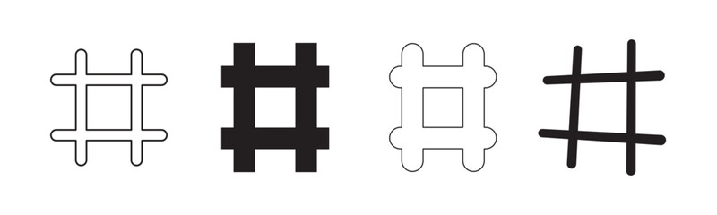 Obraz premium Hashtag icon set. hashtag symbol