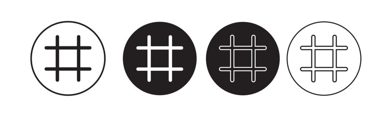 Hashtag icon set. hashtag symbol
