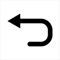 black arrow icon on white background. flat style. arrow icon for your web site design, logo, app, UI. arrows indicate direction symbols.