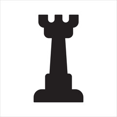 Chess icon Vector illustration on black background.