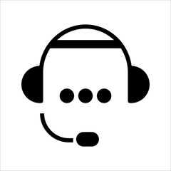 Headphone icon symbol vector on white background..