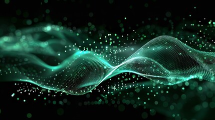 Abstract Green Wave