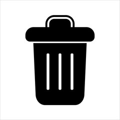 Trash vector icon, reuse symbol. Black style sign for mobile concept and web design.
