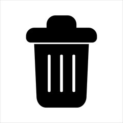 Trash vector icon, reuse symbol. Black style sign for mobile concept and web design