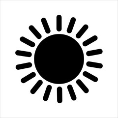 Brightness Icon, Intensity Setting Vector Art Illustration.