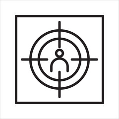 target icon, vector isolated on white background for web and app ui design, design element.