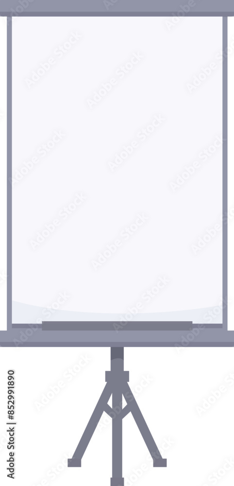 Poster blank projection screen standing on a tripod, perfect for displaying presentations, slideshows, and 