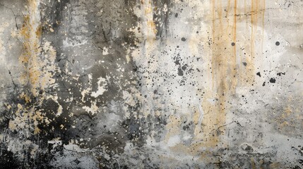 Fototapeta premium Concrete wall with distressed paint burns and splatters