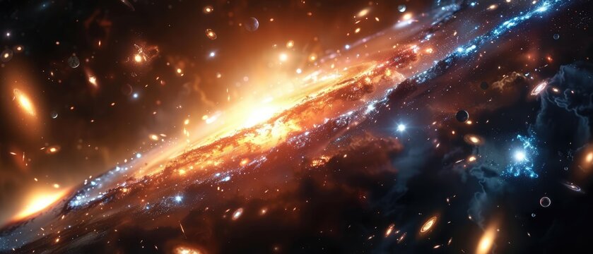 Interstellar Galaxies: A Cosmic Cluster of Celestial Bodies in the Night Sky