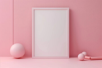 Simple floating poster mockup, isolated on a clean background for Instagram posts