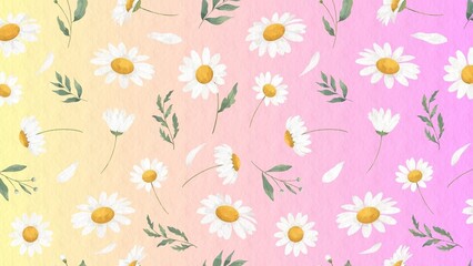 Image of colored flower pattern selling on a pink background
