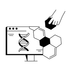 Bioengineering Hand Drawn Mini Illustrations