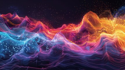 Fototapeta premium Abstract Colorful Mountains