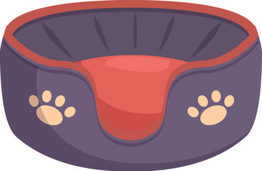 Soft round pet bed providing comfortable sleeping spot for cat or dog