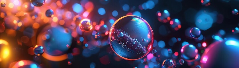 Space themes visualized through vibrant, abstract 3D models