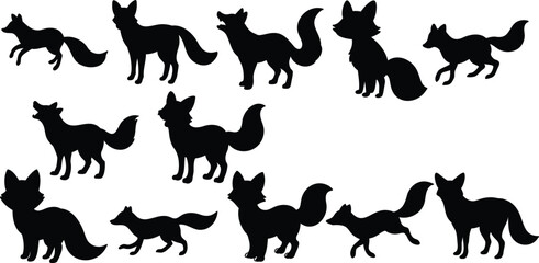 animal  silhouette designs ,vector design 