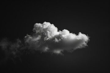 A large cloud in the sky with a dark background