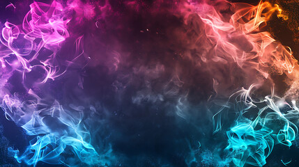 Obraz premium Colorful Neon Smoke: Dynamic Abstract Background