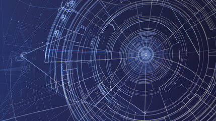 Futuristic Blueprint: Abstract Technical Design