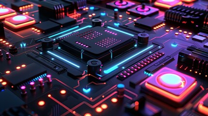 an abstract hardware board