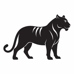 black and white tiger vector