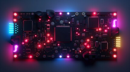 an abstract hardware board