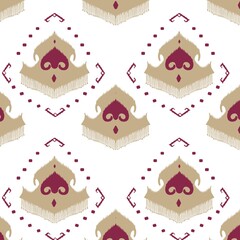 Ethnic abstract ikat art. Seamless pattern in tribal, folk embroidery, and Mexican style. Aztec geometric art ornament print.Design for carpet, wallpaper, clothing, wrapping, fabric, cover, textile