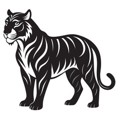 tiger cartoon isolated on white