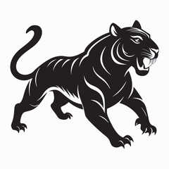 Fototapeta premium black and white tiger