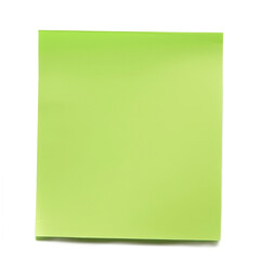 Green vertical sticky note isolated on transparent background PNG
