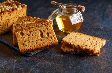 Homemade gingerbread.