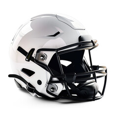 Product shot of a modern football helmet | Isolated on Transparent & White Background | PNG File with Transparency