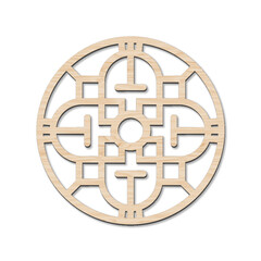 Wood textured asian traditional pattern. 3D PNG. oriental elements. thin line icon. historical architecture design.