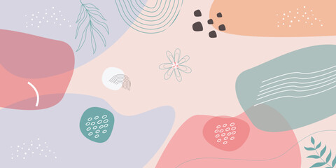 Hand drawn soft earth tones background