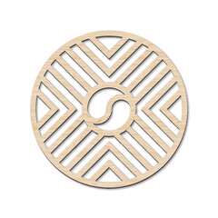 Wood textured asian traditional pattern. 3D PNG. oriental elements. thin line icon. historical architecture design.