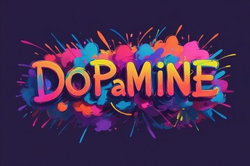 Colorful and bright text Dopamine