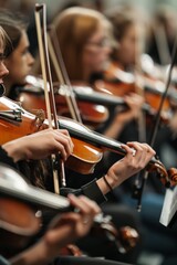 Violinist performing at charity event