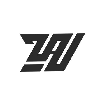ZAU letter logo, ZAU or Z U letter alphabet logo