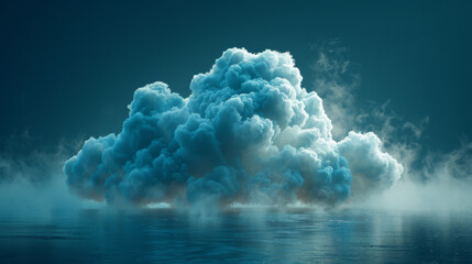 Single cloud in air, isolated on black background. Fog, white clouds or haze For designs isolated on black background. Abstract cloud. Cloud or dust isolated on black, abstract cloud