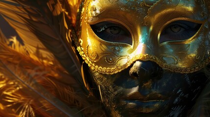 Mask carnival venice masquerade venetian party background theater purim costume italy. Venice carneval mask golden mardi carnival gras feather ball gold venezia design holiday celebration face dark.