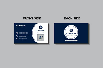 Naklejka premium Modern and simple Business Card Template For company Corporate Style, Creative And Simple business card design