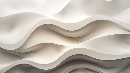 Obraz premium Whispering Sands: An Abstract Wallpaper of Soothing Beige Waves for a Touch of Elegance