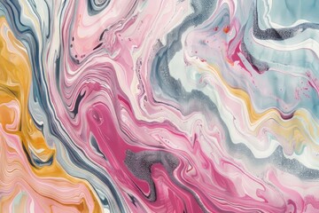Marbled paper effect with swirling colors