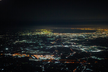 夜景の航空写真