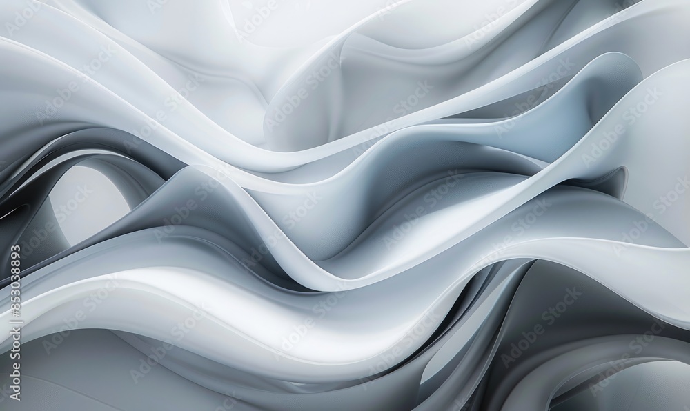 Poster abstract lines creating a flowing pattern on a white canvas