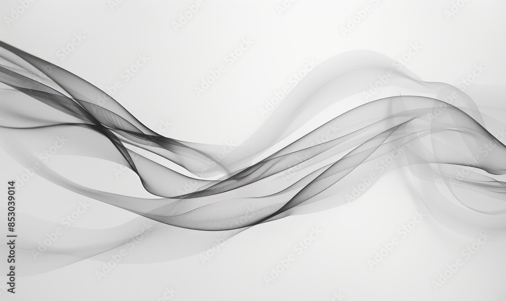 Poster abstract lines intertwining and crossing on a white background