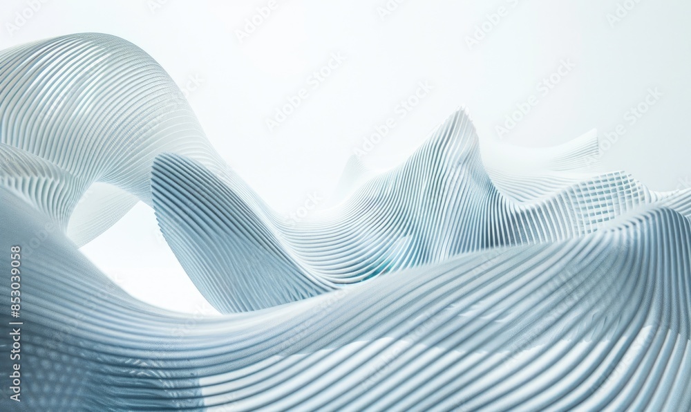 Poster abstract lines intertwining and crossing on a white background